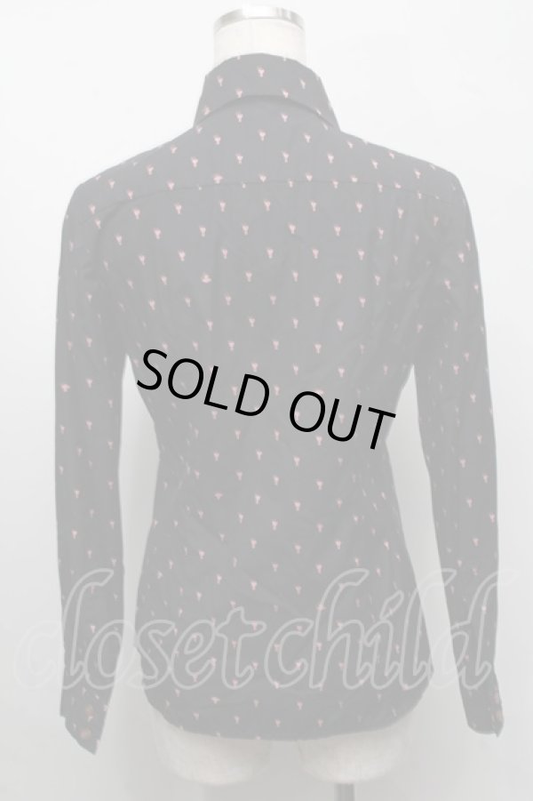 画像2: ヴィヴィアンウエストウッド 中古 / 単色オーブ刺繍ブラウス 1 黒  S-25-07-27-058-to-AS-ZS (2)