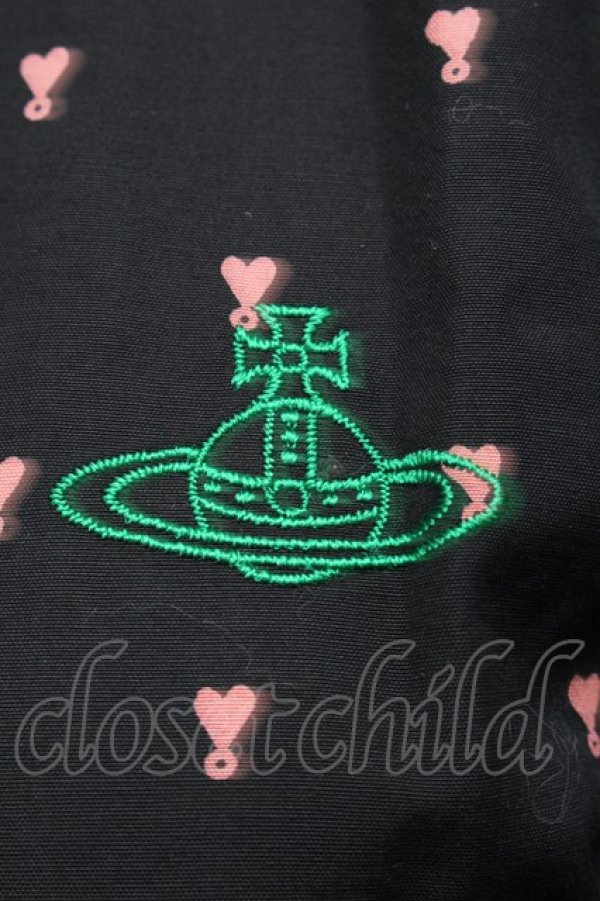 画像3: ヴィヴィアンウエストウッド 中古 / 単色オーブ刺繍ブラウス 1 黒  S-25-07-27-058-to-AS-ZS (3)