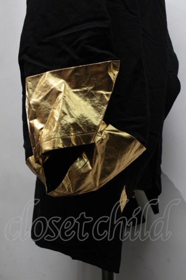 画像4: ヴィヴィアンウエストウッド 中古 / 箔プリントワンピース 00 黒  S-25-07-27-062-op-AS-ZS (4)