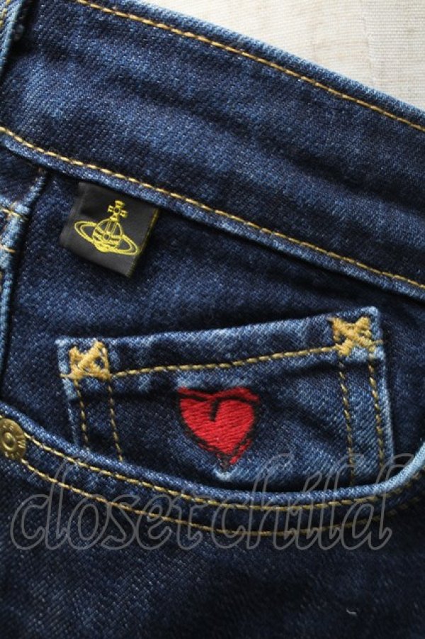 画像3: ヴィヴィアンウエストウッド Anglomania and Lee 中古 / LoveRockデニム W30L33 ブルー  S-25-07-27-068-pa-AS-ZS (3)