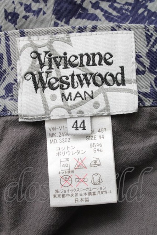 画像3: ヴィヴィアンウエストウッド MAN 中古 / ptパンツ 44 ブルーxグレー  S-25-07-27-070-ac-HR-ZS (3)