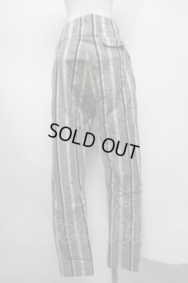 画像2: ヴィヴィアンウエストウッド MAN 中古 / ストライプパンツ 46 グレーｘベージュ  S-25-07-27-072-pa-AS-ZH (2)