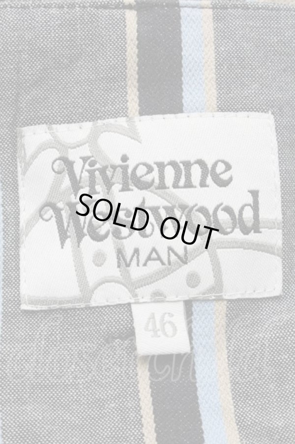 画像3: ヴィヴィアンウエストウッド MAN 中古 / ストライプパンツ 46 グレーｘベージュ  S-25-07-27-072-pa-AS-ZH (3)