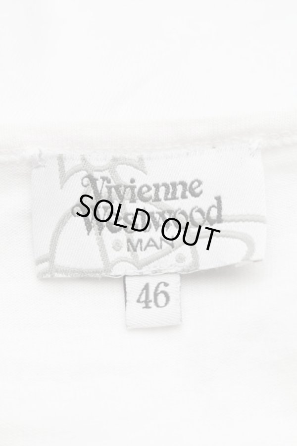 画像3: ヴィヴィアンウエストウッド MAN 中古 / スマイルオーブロングTシャツ 46 白  S-25-08-10-025-ts-HR-ZS (3)