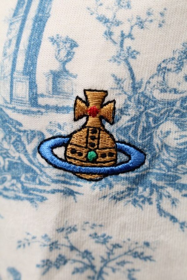画像3: ヴィヴィアンウエストウッド 中古 / toile de jouy Tシャツ S オフｘブルー  S-25-08-10-028-ts-AS-ZS (3)