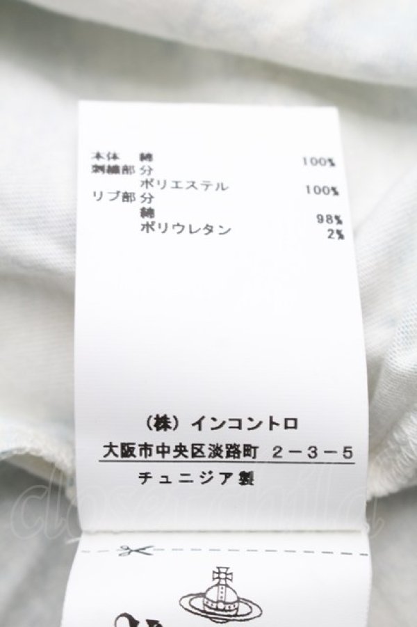 画像6: ヴィヴィアンウエストウッド 中古 / toile de jouy Tシャツ S オフｘブルー  S-25-08-10-028-ts-AS-ZS (6)