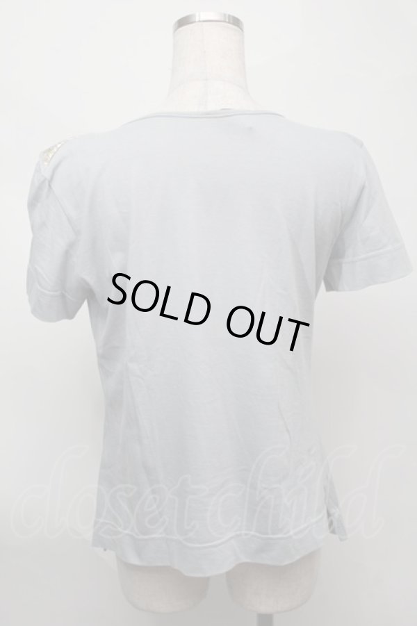 画像2: ANGLOMANIA 中古 / /ゴールドフレームカットソー L サックス  S-25-08-10-029-to-AS-ZS (2)