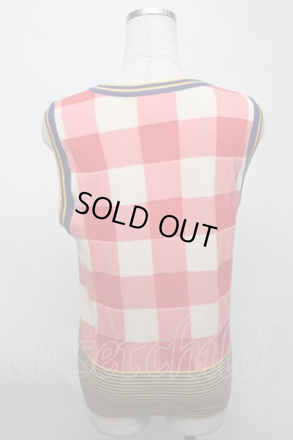 画像2: ヴィヴィアンウエストウッド 中古 / ギンガムパピーニットベスト 00 グリーン  S-25-08-10-030-to-AS-ZS (2)