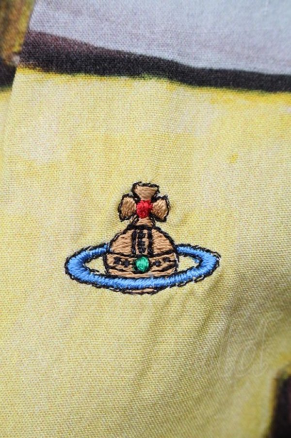 画像3: ヴィヴィアンウエストウッド 中古 / 総柄ブラウス S マルチ  S-25-08-10-031-bl-AS-ZS (3)