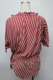 画像2: ヴィヴィアンウエストウッド 中古 / ストライプオフショルカットソー  赤ｘベージュ  S-25-08-10-033-to-AS-ZS (2)