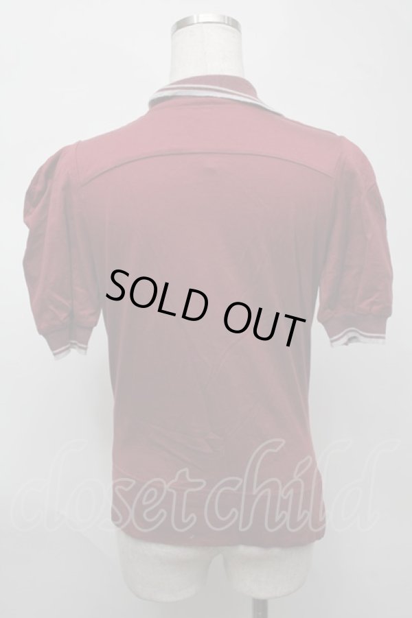 画像2: ヴィヴィアンウエストウッド 中古 / 変形カットポロシャツ M ワイン  S-25-08-10-034-to-AS-ZS (2)