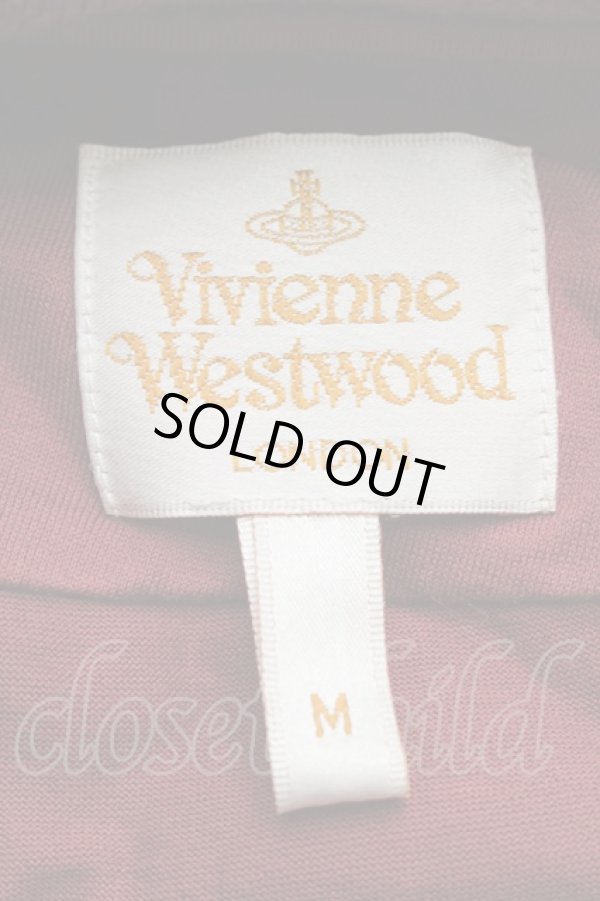 画像4: ヴィヴィアンウエストウッド 中古 / 変形カットポロシャツ M ワイン  S-25-08-10-034-to-AS-ZS (4)