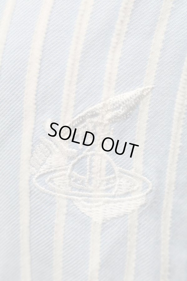 画像3: ANGLOMANIA 中古 //ストライプ変形ロングシャツ S サックス  S-25-08-10-040-bl-AS-ZS (3)