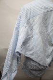 画像4: ANGLOMANIA 中古 //ストライプ変形ロングシャツ S サックス  S-25-08-10-040-bl-AS-ZS (4)