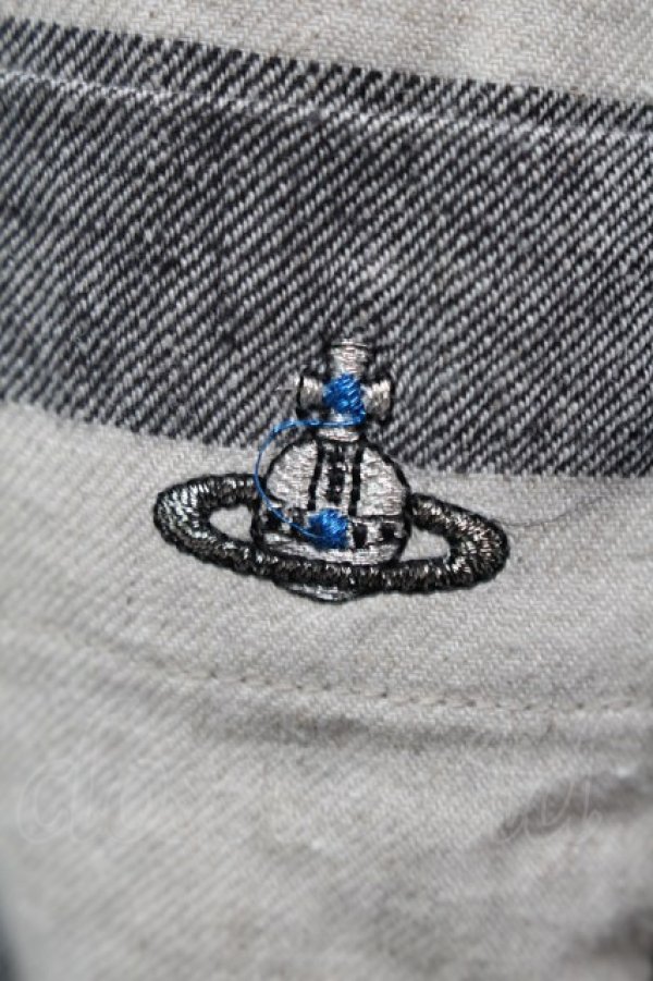 画像3: ヴィヴィアンウエストウッド MAN 中古 / ロングチェックシャツ 46 オフｘ黒  S-25-08-10-041-op-AS-ZS (3)