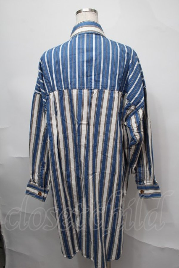 ヴィヴィアンウエストウッド　アングロマニア　日本製　ストライプ　ドルマン　シャツ Vivienne Westwood Anglomania Squiggle Shirt ヴィヴィアン