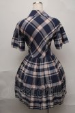 画像2: ヴィヴィアンウエストウッド 中古 / チェックシャツワンピース 2 紺  S-25-08-10-044-bl-AS-ZS (2)