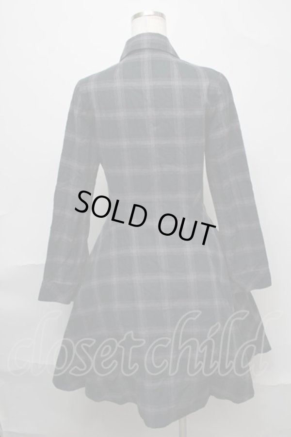 画像2: ヴィヴィアンウエストウッド 中古 / タータンチェックワンピース 2 グリーンｘグレー  S-25-08-10-046-op-AS-ZS (2)