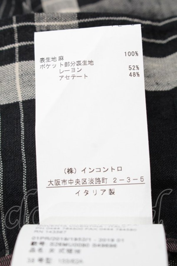 画像5: ヴィヴィアンウエストウッド 中古 / ベルトデザインチェックショートパンツ 38 黒ｘオフ  S-25-08-10-055-pa-AS-ZS (5)