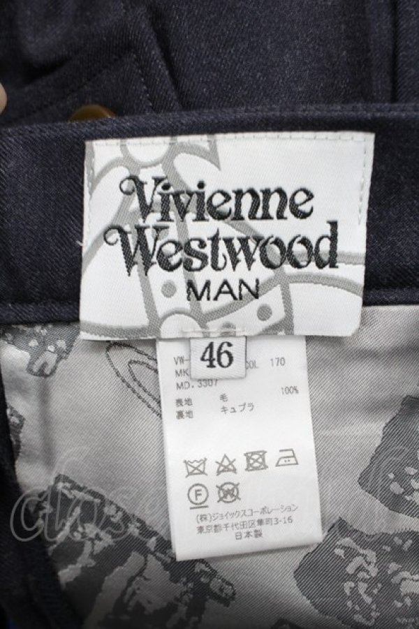 画像3: ヴィヴィアンウエストウッド MAN 中古 / ウールカーゴパンツ 46 グレー  S-25-08-10-057-pa-AS-ZS (3)