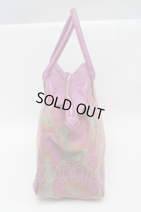 画像4: ヴィヴィアンウエストウッド 中古 / レオパードハンドバッグ  パープルｘベージュ  S-25-08-10-014-ba-HR-ZS (4)