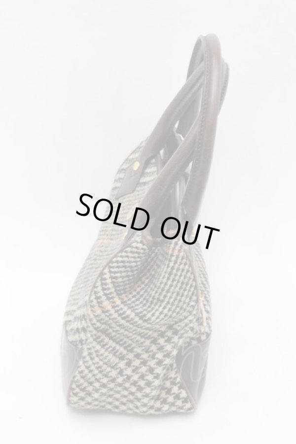 画像3: ヴィヴィアンウエストウッド 中古 / エナメルオーブツイードハンドバッグ  ブラウン  S-25-08-10-016-ba-AS-ZS (3)