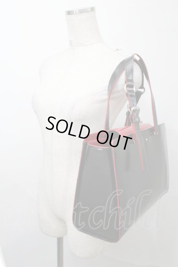 画像6: ヴィヴィアンウエストウッド 中古 / SIMPLE TINY ORBトートバッグ  黒ｘ赤  S-25-08-10-018-ba-AS-ZS (6)