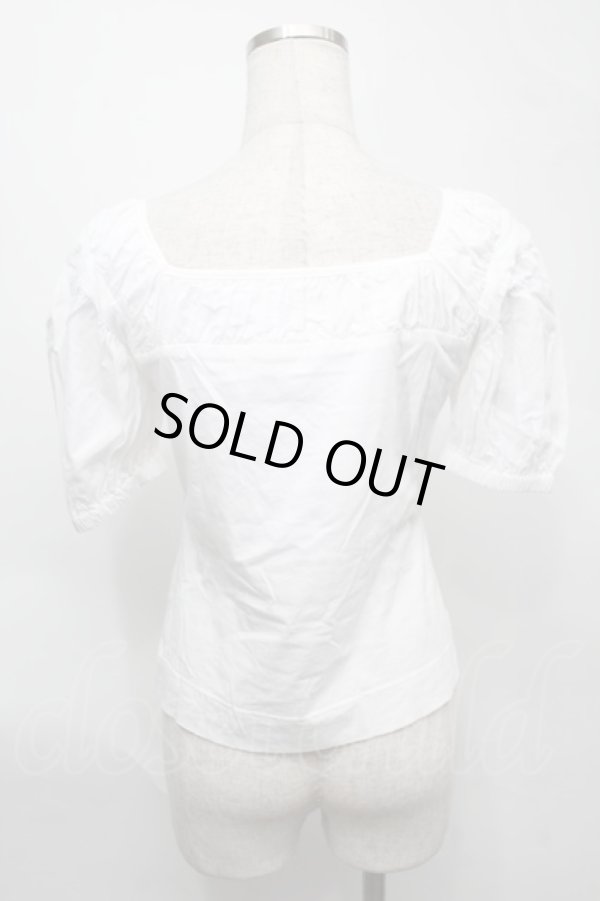 画像2: ヴィヴィアンウエストウッド 中古 / ギャザーTシャツ 00 白  S-25-08-10-020-ts-AS-ZS (2)