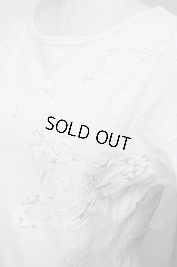 画像3: ヴィヴィアンウエストウッド 中古 / ロゴオーブプリントTシャツ 2 白  S-25-08-10-021-ts-AS-ZS (3)