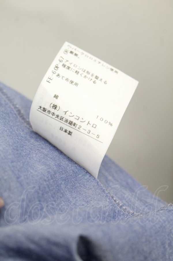 画像4: ヴィヴィアンウエストウッド 中古 / ボリュームスリーブシャツワンピース 00 ブルー  S-25-08-31-033-op-AS-ZS (4)