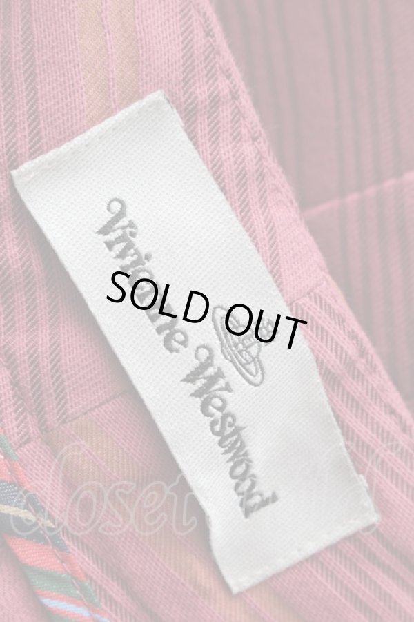 画像5: ヴィヴィアンウエストウッド 中古 / SU/ストライプセットアップ 36 ピンク  S-25-08-31-036-jc-AS-ZS (5)