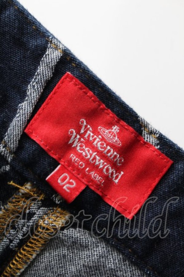 画像3: ヴィヴィアンウエストウッド 中古 / ハートオーブデニムスカート 2 紺  S-25-08-31-038-sk-AS-ZS (3)