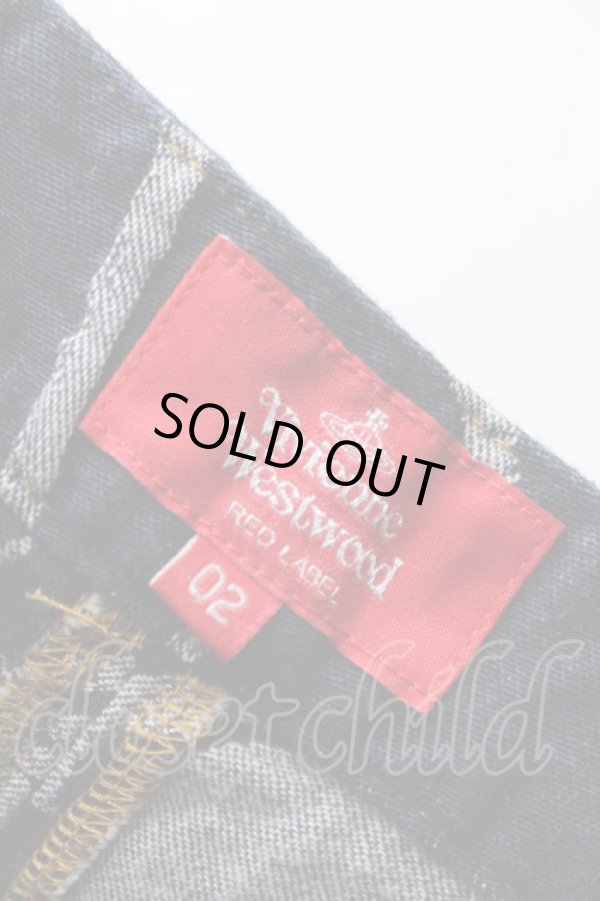 画像3: ヴィヴィアンウエストウッド 中古 / ハートオーブデニムスカート 2 紺  S-25-08-31-038-sk-AS-ZH (3)