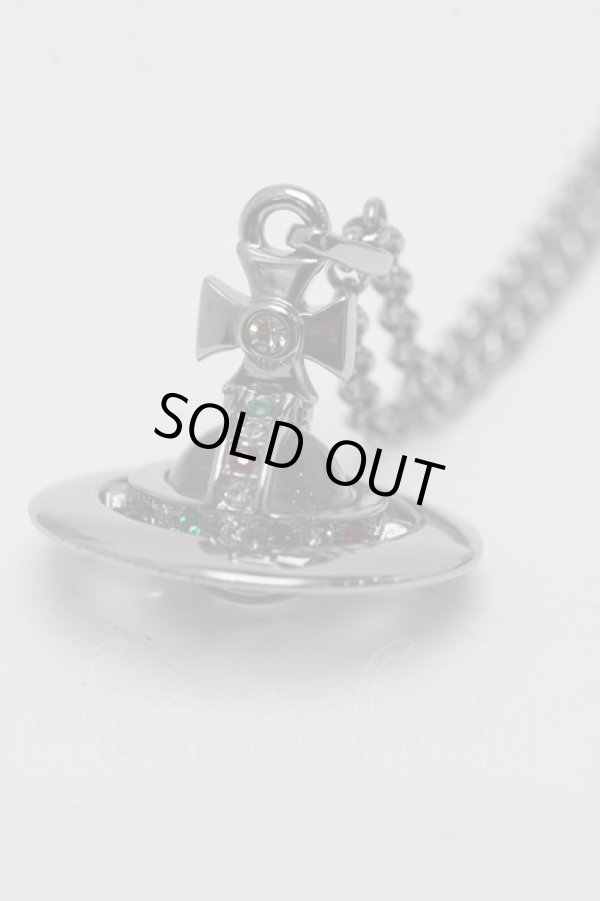 画像2: ヴィヴィアンウエストウッド 中古 / タイニーオーブネックレス  ガンメタ  S-25-08-31-006-ac-AS-ZS (2)