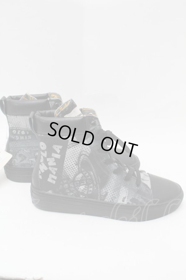 画像4: ANGLOMANIA 中古 / ANGLOMANIAハイカットスニーカー 45 グレーｘ黒  S-25-08-31-013-sh-AS-ZS (4)