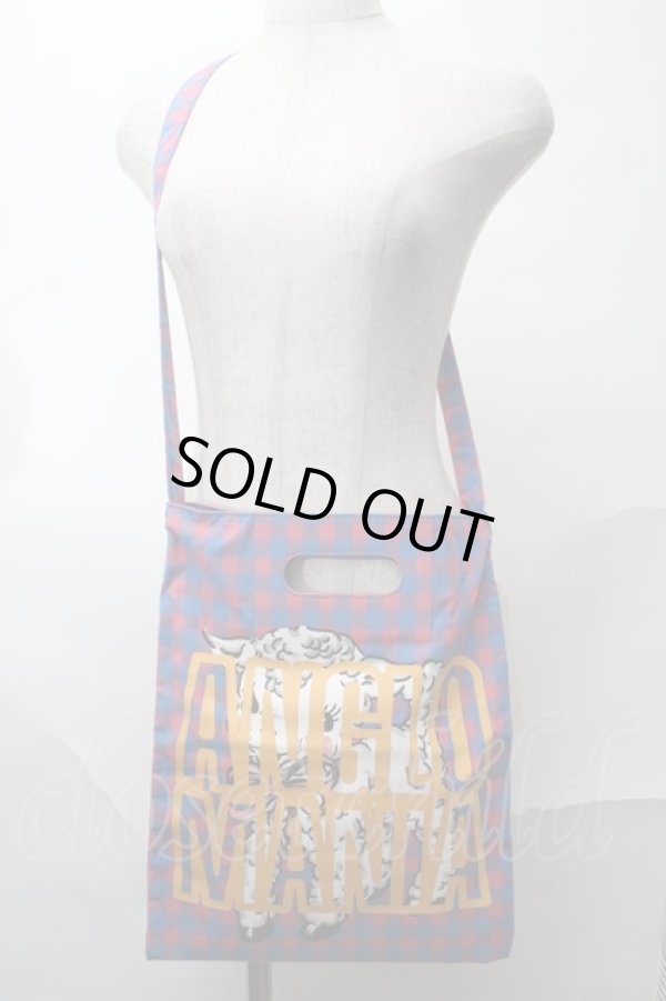 画像2: ANGLOMANIA 中古 / チェックショルダーバッグ  ピンクｘ青  S-25-08-31-015-ba-AS-ZS (2)