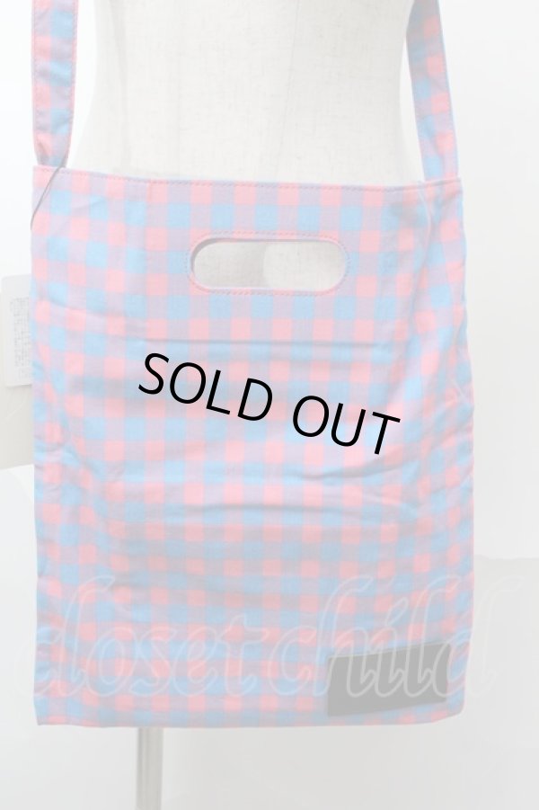 画像3: ANGLOMANIA 中古 / チェックショルダーバッグ  ピンクｘ青  S-25-08-31-015-ba-AS-ZS (3)