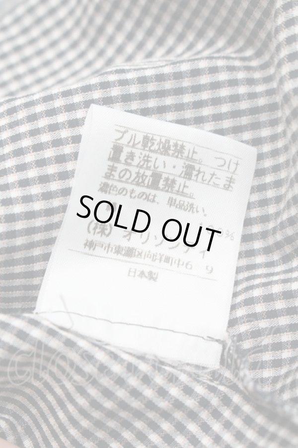 画像4: ヴィヴィアンウエストウッド 中古 / ギンガムボウタイブラウス 2 黒ｘ白  S-25-08-31-019-bl-AS-ZS (4)