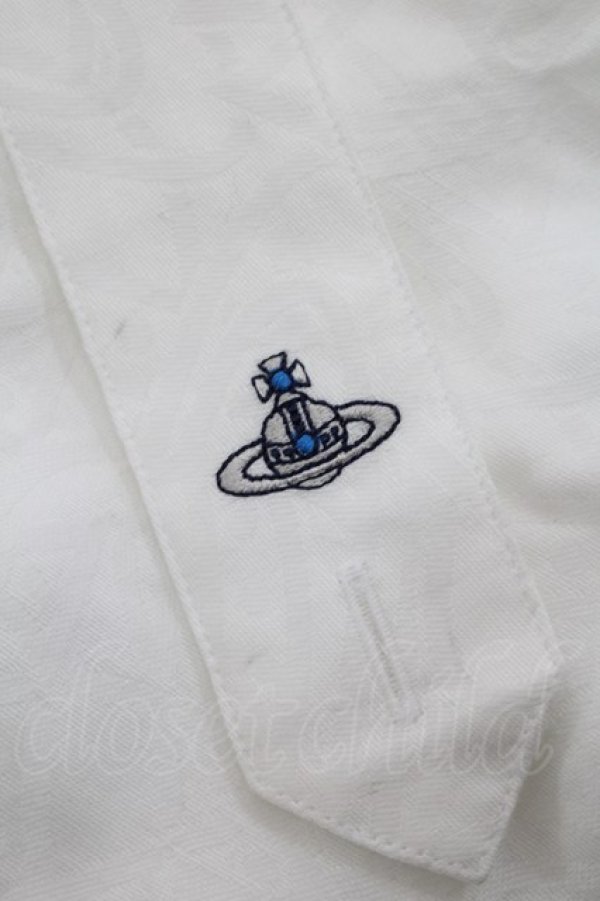 画像6: ヴィヴィアンウエストウッド MAN 中古 / RANDOM LINE ORB サスペンダーシャツ 44 白  S-25-09-14-016-bl-AS-ZS (6)