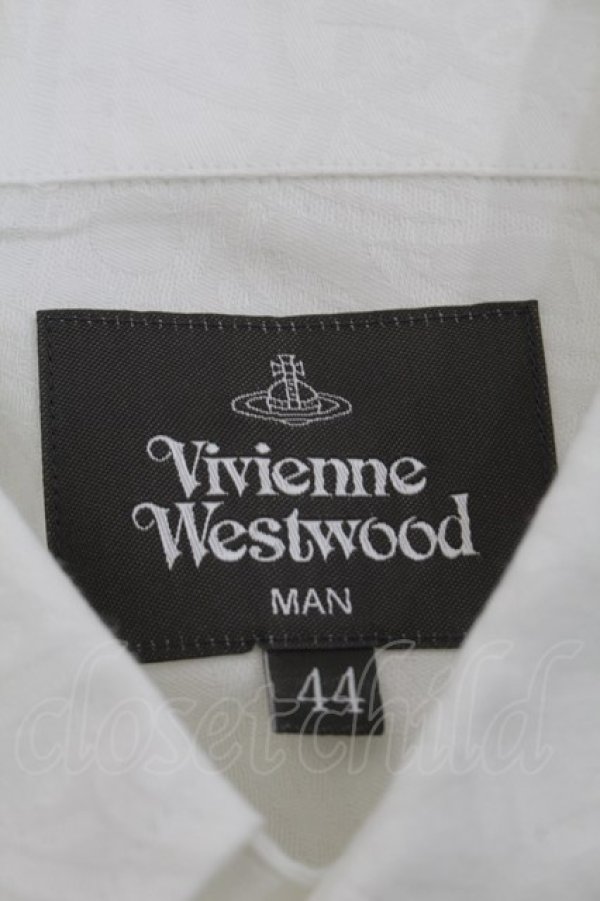 画像7: ヴィヴィアンウエストウッド MAN 中古 / RANDOM LINE ORB サスペンダーシャツ 44 白  S-25-09-14-016-bl-AS-ZS (7)