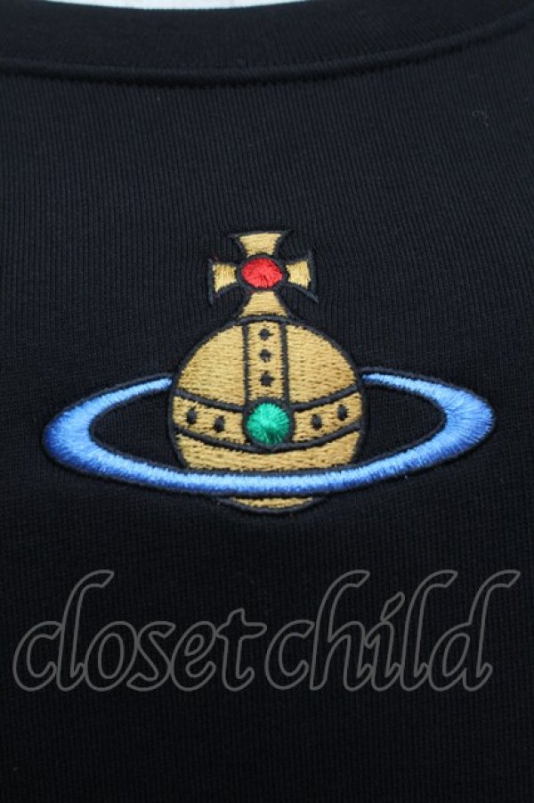 画像3: ヴィヴィアンウエストウッド 中古 / カラーオーブ刺繍スウェット S 黒  S-25-09-14-020-pa-AS-ZS (3)