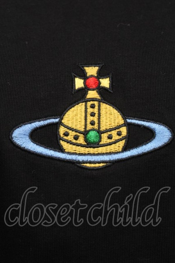 画像3: ヴィヴィアンウエストウッド 中古 / カラーオーブ刺繍Tシャツ L 黒  S-25-09-14-022-to-YM-ZS (3)