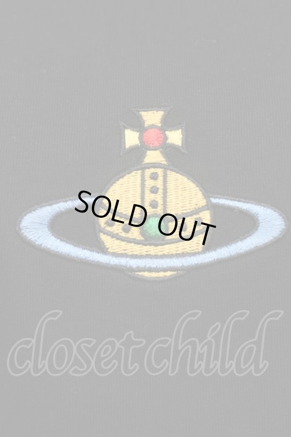 画像3: ヴィヴィアンウエストウッド 中古 / カラーオーブ刺繍Tシャツ L 黒  S-25-09-14-022-to-YM-ZS (3)