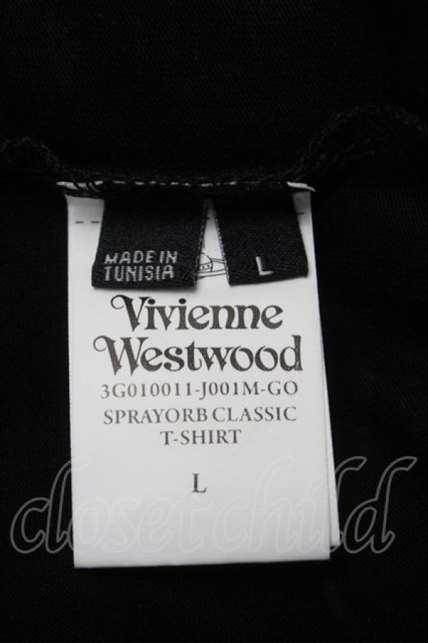 画像5: ヴィヴィアンウエストウッド 中古 / カラーオーブ刺繍Tシャツ L 黒  S-25-09-14-022-to-YM-ZS (5)