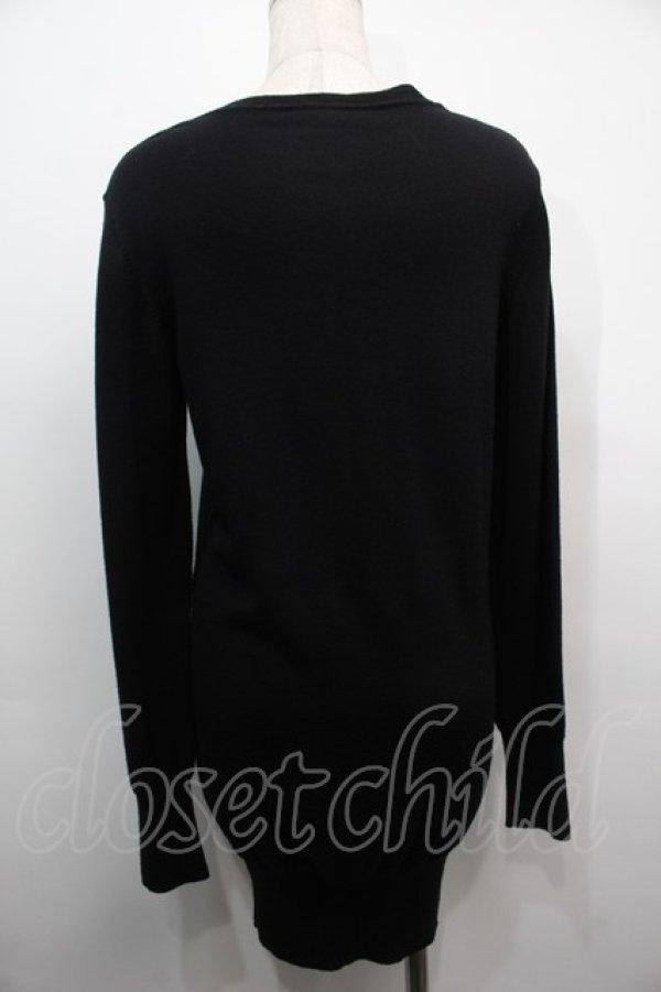 画像2: ヴィヴィアンウエストウッド 中古 / カラーオーブ刺繍ロングカーディガン M 黒  S-25-09-14-023-bl-AS-ZS (2)