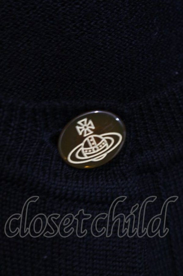 画像4: ヴィヴィアンウエストウッド 中古 / カラーオーブ刺繍ロングカーディガン M 黒  S-25-09-14-023-bl-AS-ZS (4)