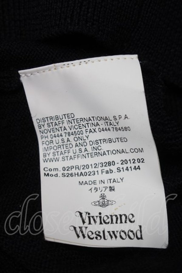 画像7: ヴィヴィアンウエストウッド 中古 / カラーオーブ刺繍ロングカーディガン M 黒  S-25-09-14-023-bl-AS-ZS (7)