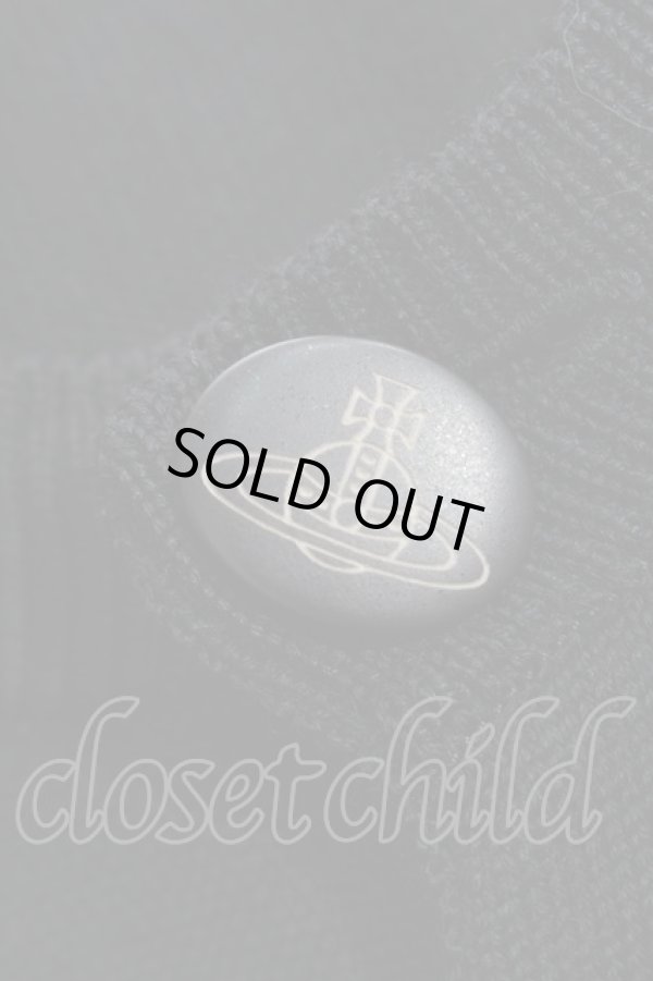 画像4: ヴィヴィアンウエストウッド MAN 中古 / /単色オーブ刺繍カーディガン 44 黒  S-25-09-14-024-to-AS-ZS (4)