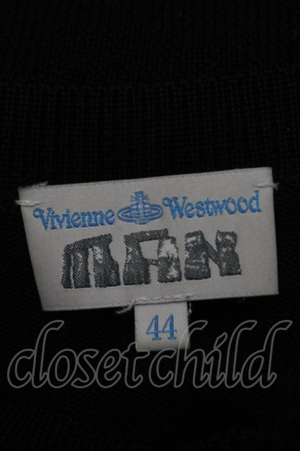 画像6: ヴィヴィアンウエストウッド MAN 中古 / /単色オーブ刺繍カーディガン 44 黒  S-25-09-14-024-to-AS-ZS (6)