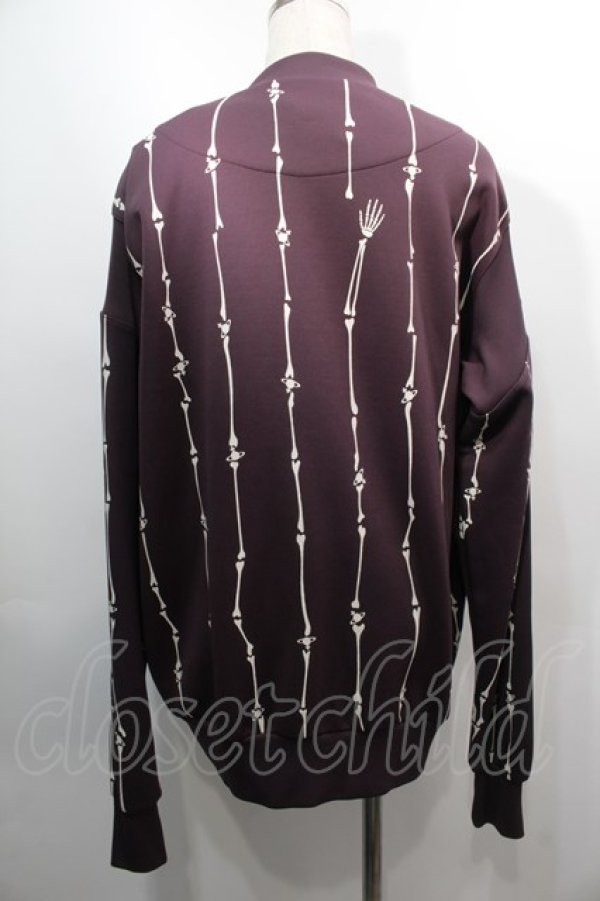 画像2: ヴィヴィアンウエストウッド 中古 / ストライプトラックジャケット  ワイン  S-25-09-14-026-jc-AS-ZS (2)